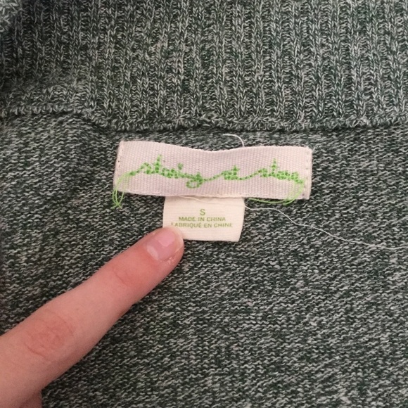 Anthropologie Staring At Stars Green Cardigan Sweater - Picture 3 of 4